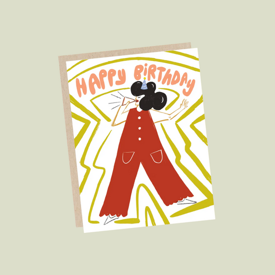 Red Lady Birthday Card