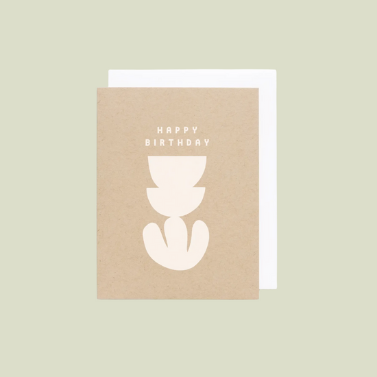 Geometric Flower Birthday Card